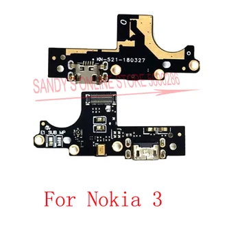 10 Buc/Lot Nou de Încărcare Port USB Pentru Nokia 3 USB Charge Dock Jack Soclu Conector Bord Flex Cablu Piese de schimb