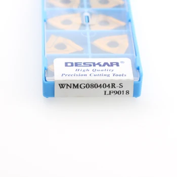 10BUC DESKAR WNMG080404 WNMG080408R WNMG080408L S LF9018 Insertii Carbură de Instrumente de Cotitură a Introduce strung CNC de tăiere Pentru oțel