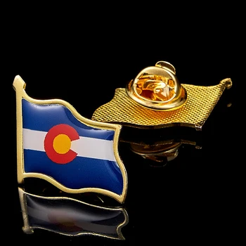 10BUC Statul Colorado din statele UNITE ale americii 50 de State de Pavilion Placat cu Aur Brosa Ace Bărbați Patrotism