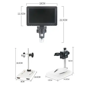 1200X Microscop Digital Microscop cu Mărire de 7 Inch Ecran HD Potrivite pentru Predare Circuite Respectarea Antichități