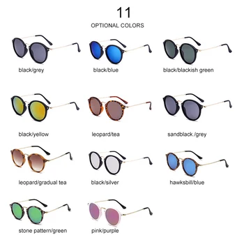 2019 New Sosire Rotund ochelari de Soare Retro Bărbați femei Brand Designer de ochelari de Soare Vintage strat oglindă Oculos De sol UV400
