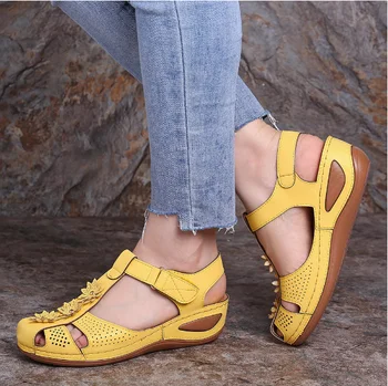 2020 Femei Doamnelor Pantofi Glezna Gol Rotund Deget de la picior Gol Afară de Sandale Fund Moale Talpa Pantofi Zapatos De Mujer Confortabil