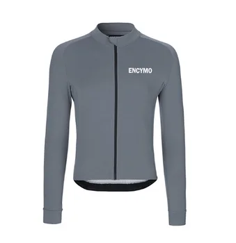2021 ciclismo hombre termica iarna ciclism îmbrăcăminte gri bărbați ciclism îmbrăcăminte thermal fleece cu maneci lungi set