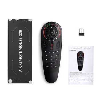 33 taste IR de Învățare G30S Aer Mouse-ul de Control de la Distanță Voce G30 Gyro Senzor 2.4 G Wireless Inteligent de la distanță pentru Android TV Box H96 Max