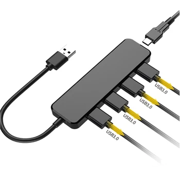4 Porturi USB 3.0 Hub de Mare Viteză prin Cablu Splitter pentru PS4, PC, Mac, Laptop, Notebook-uri Externe de Tip C Alimentare