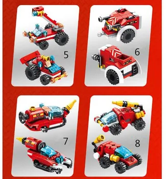 557pcs 12 în 1 blocuri asamblarea și introducerea de plastic jucărie pentru Copii de salvare de incendiu spray auto Cadou Compatibil LegoeIngly