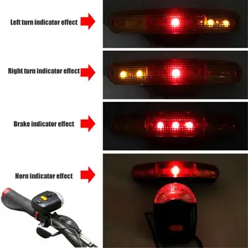 Accesorii pentru biciclete Biciclete de Frână Lumina de Semnalizare 3 In 1 Bicicleta de Semnalizare multifuncțional în aer liber Noaptea Indicator de Avertizare Lumina