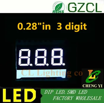 Alb 3 Pic 0.28 inch Digital Tub de Lumină LED-uri 7 Segmente de Afișare 22.6*10*6.1 mm tub Nixie catod comun