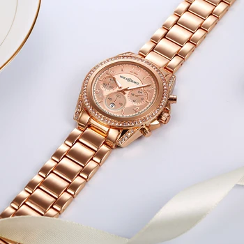 Brand De Lux Ceas Din Oțel Inoxidabil Cuarț Încheietura Ceas Ceasuri Relogios Femini Noi Afaceri Simplu Femei Ceas Argintiu