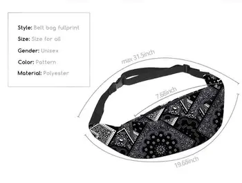 BU MAGAZIN Imprimate 3D pungi de Talie Pack cu Dungi cu Personalitate Model de Banda Ajustabila pentru aer Liber borsete NLWBXS05