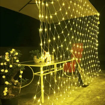 Craciun cu Led-uri Net Șir Lumina de anul Nou decor Nunta Ghirlanda Petrecere Pomul de Crăciun Decor în aer liber Lampa de Vacanță decorare lumina