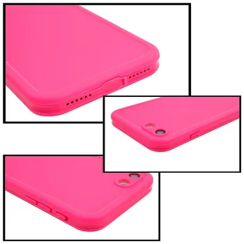 Fata&Spate 360 de Grade Caz de Protecție Pentru iPhone 5s se 6s 8 6 7 Plus xr xsmax Ecran Protector Silicon TPU Transparent Colorat