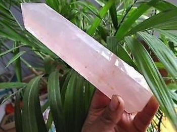Natural Rock pink ROSE Quartz Crystal Point Vindecare stâlp de piatră 13cm-15cm