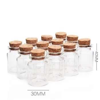 Noi 10buc/set 30*40MM 15ML Mini Sticle de Sticlă care Doresc Sticlă Goală Eșantion de Stocare Bin Borcane cu Dop - Transparent