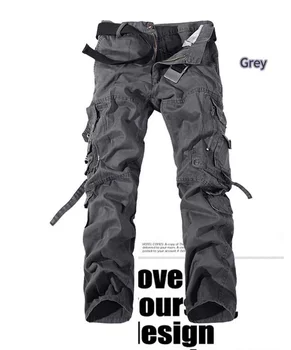 Oamenii Salopete Mare de Marfă Grele Multi-Buzunar de Tip Militar Pantaloni Largi Șantiere Mari de Primăvară Și de Vară pentru Bărbați Pantaloni Casual