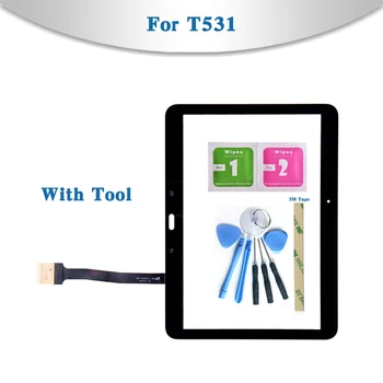 Pentru Samsung Galaxy Tab 4 10.1 SM-T530 T530 SM-T531 T531 T535 Tabletă cu Ecran Tactil Digitizer Senzor de Exterior Lentile de Sticlă Panou