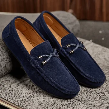 Primavara-Vara NOI Mocasini Barbati Plat Confortabil Casual Pantofi pentru Bărbați Respirabil Slip-On Piele Moale de Conducere Pantofi Moccasins698
