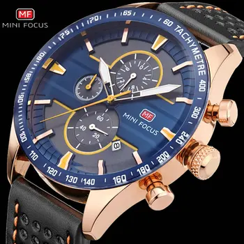 Sport Mens Ceasuri Cuarț 2020 Top Brand de Lux Impermeabil Ceas pentru Om Militare Cronograf Cu 3 Cadrane 6 Mâini MINI FOCUS