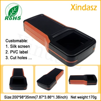 (XDH03-7)diy cutie cabina de 200*98*35mm Plastic portabile cabina de proiect caseta de caz instrumente electronice portabile cabina