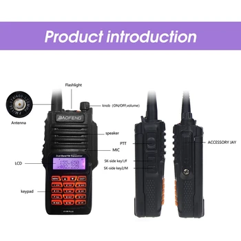 Cele mai noi Baofeng UV-9R Plus Walkie Talkie Impermeabil 8W UHF Dual Band VHF 136-174/400-520MHz Ham Radio CB FM Transceiver Scanner