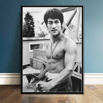 Poster Bruce Lee Postere si Printuri Panza Pictura Arta de Perete de Imagine pentru Camera de zi Decor Acasă