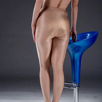 70D PLUS Dimensiune Pur-Să-Talie Shimmer Gloss T-picioare Chilot, Stralucitoare Ciorapi Furtun de Dans Jambiere Lenjerie Sexy L-2XL 9011