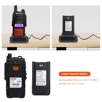 Cele mai noi Baofeng UV-9R Plus Walkie Talkie Impermeabil 8W UHF Dual Band VHF 136-174/400-520MHz Ham Radio CB FM Transceiver Scanner