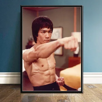 Poster Bruce Lee Postere si Printuri Panza Pictura Arta de Perete de Imagine pentru Camera de zi Decor Acasă