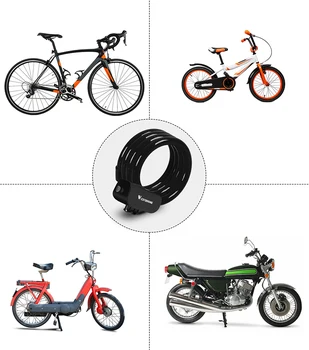 VEST BIKING Anti-Furt de Cablu de Blocare Biciclete MTB Sosea Motocicleta Motocicleta de Blocare Biciclete, Biciclete Dulap 120cm Lungime de Blocare Biciclete Cu Montare