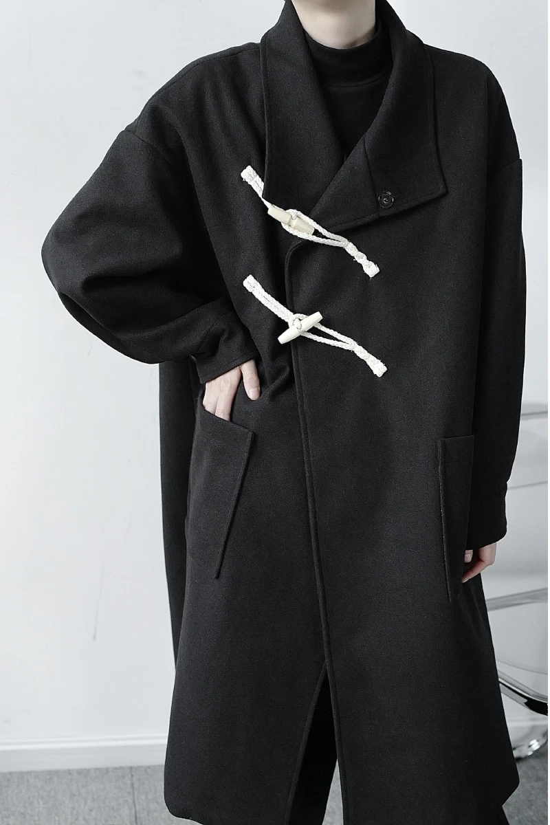 موهوب ينبهر محاكاة  Barbati toamna iarna lână butonul de la claxon lung trenci ofițeresc de  îmbrăcăminte de sex masculin japonia streetwear negru de lână cardigan  jacheta palton cumpara ~ Jachete & Coats > www.felinna.ro